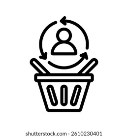 Retention Line Vector Illustration On White Background.