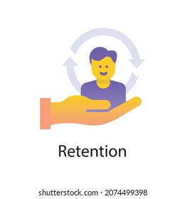 Retention vector Gradient  Icon Design illustration. Activities Symbol on White background EPS 10 File