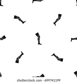 Retentive bandage pattern repeat seamless in black color for any design. Vector geometric illustration