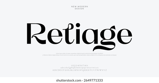 Retiage vector illustration of alphabet letter A to Z