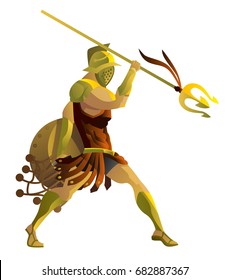 retiarius net and trident gladiator