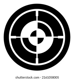 Reticle Scope Abstract Sight Glyph Flat Icon Isolated On White Background