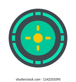 Reticle target icon. Flat illustration of reticle target vector icon for web isolated on white