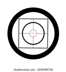 reticle telescope icon target isolated on white background
