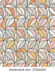 Reticulated pattern as stained-glass window from polychrome petals