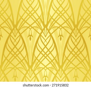 Reticulated pattern with yellow curves and curls in fantasy style