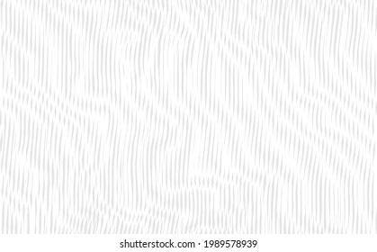 Reticulated texture of lines and moire effect. Linear background with stabilized filling of intersecting white and gray lines. Design template. Vector overlay pattern