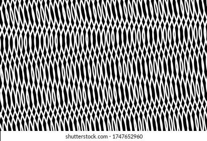 Textura lineal de zigzag reciclada en colores blanco y negro. Arte digital geométrico contemporáneo para el salvapantallas de fondo creado.