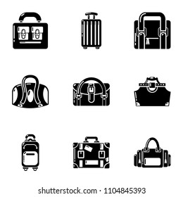 Reticule icons set. Simple set of 9 reticule vector icons for web isolated on white background