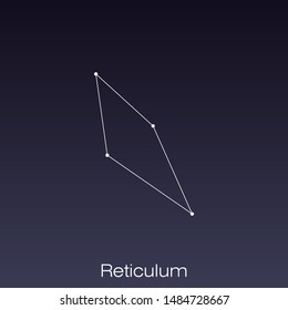 Reticulum constellation as it can be seen by the naked eye.