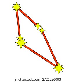 retículo constelação ilustração mão desenhado vetor isolado