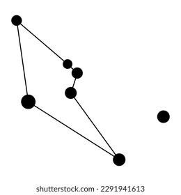 Reticulum constellation map. Vector illustration.