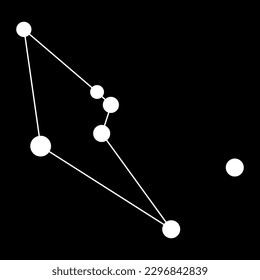 Reticulum constellation map. Vector illustration.