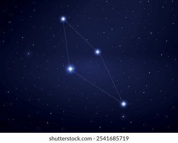 Reticulum constellation in night sky