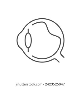 Retina detachment line outline icon