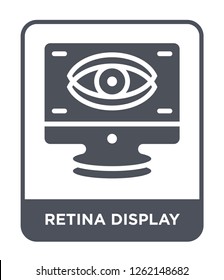 retina display icon vector on white background, retina display trendy filled icons from Technology collection, retina display simple element illustration