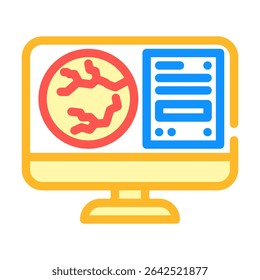 exame da retina optometria visão ícone da cor vetor. exame da retina optometria visão sinal. símbolo isolado ilustração