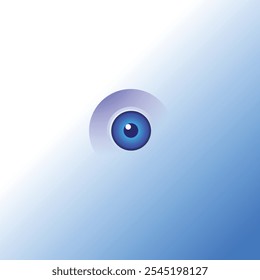 Retina Eyeball vector Blue eye logo design
