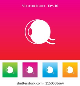 Retina Icon in Colored Square box. eps-10