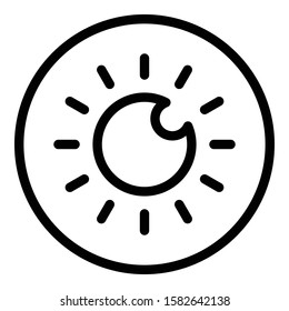Retina icon. Outline retina vector icon for web design isolated on white background