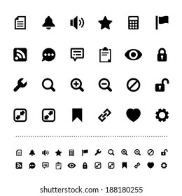 Retina interface  icon set .Illustration eps10