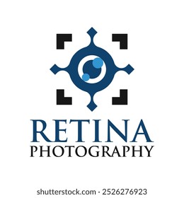 retina photography flat minimalist logo design