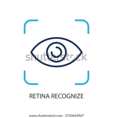 Retina recognize thin line icons. Original vector illustration.
