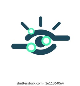 Retina scan ,Cyber security concept. Digital security authentication concept. Biometric authorization. Identification