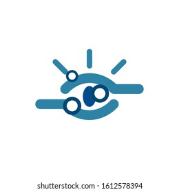 Retina scan ,Cyber security concept. Digital security authentication concept. Biometric authorization. Identification
