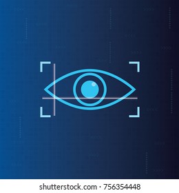 Retina scan, eye scan, biometric recognition.