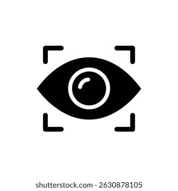 Retina Scan Eye Symbol Icon for Eye Health and Vision Testing