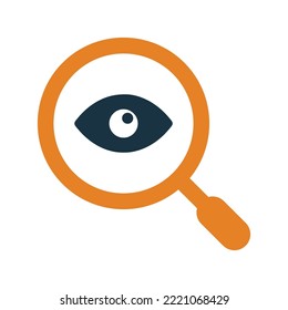 Retina, Scannen, Auge, Ansichtssymbol. Bearbeitbares Vektorlogo.