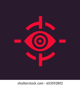 retina scan icon, biometric recognition