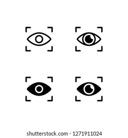 Retina Scan Icon Logo Vector Symbol. Eye Icon