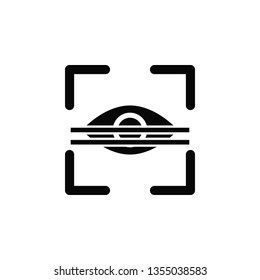 Retina, scan, security, icon, flat. Element of security for mobile concept and web apps illustration. Thin flat icon for website design and development, app. Vector icon