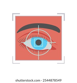 Icono de Retina ScanFlat, Ilustración vectorial