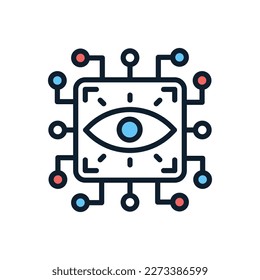 Retina Scanner icon in vector. Logotype