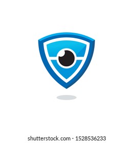 Retina Scanner Secure Logo Design Vector