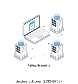 Retina Scanning  Isometric stock illustration. EPS File stock illustration