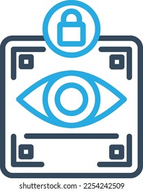 Retina Security  Vector Icon which is suitable for commercial work and easily modify or edit it
