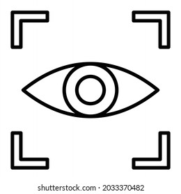 Retina-Vektorsymbol einzeln auf weißem Hintergrund
