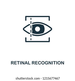 Retinal Recognition icon. Premium style design from security collection. UX and UI. Pixel perfect retinal recognition icon for web design, apps, software, printing usage.