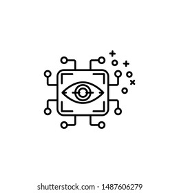 Retinal scan eye scan security icon. Element of cyber security icon
