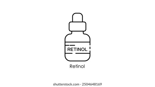 Retinol Chemical Compound Vector Illustration Icon