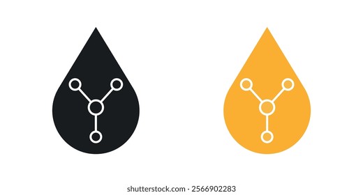Retinol icon set in black and colored