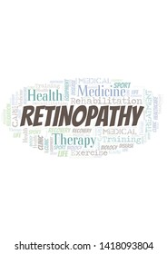 Retinopathy word cloud. Wordcloud made with text only.