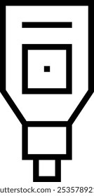 Icono de retinoscopio. Diseño de estilo lineal delgado aislado sobre fondo blanco