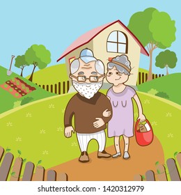 retire on the country vector