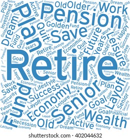 Retire Word Cloud Art Background Stock Vector (Royalty Free) 402044632 ...