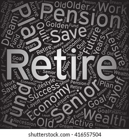 retire  ,Word cloud art background